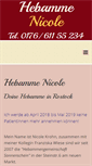 Mobile Screenshot of hebamme-nicole.de